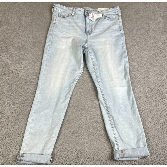 American Eagle Jeans 16R x 33 Blue Super High Rise Jeggings Next Level Stretch - Picture 2 of 16